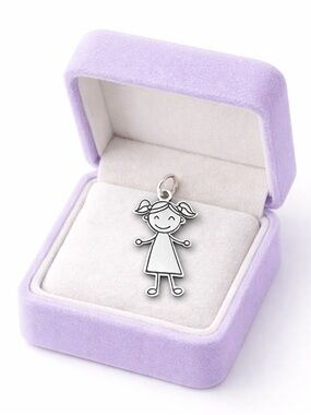 Sterling Silver Girl Charm Pendant